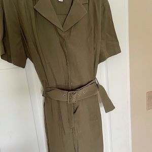 Romper - hunter green/with belt